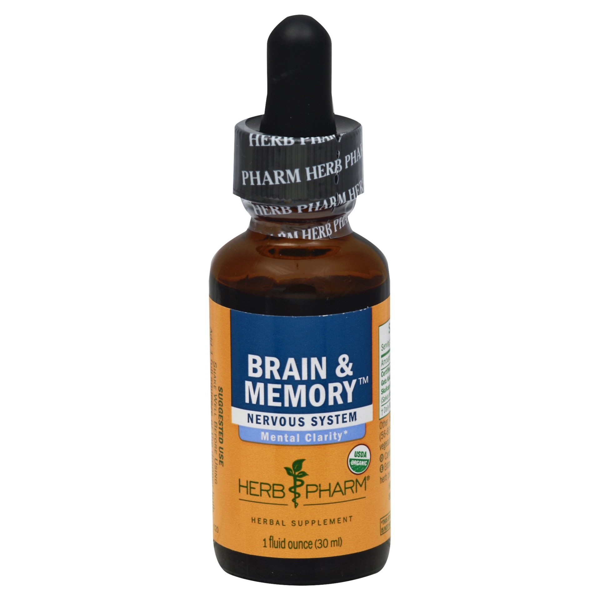 slide 1 of 1, Herb Pharm Brain & Memory Herbal Supplement, 1 fl oz