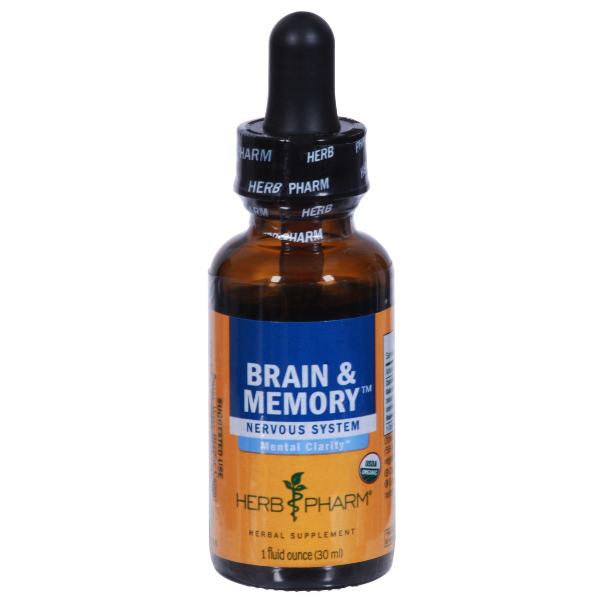 slide 1 of 1, Herb Pharm Nervous System Mental Clarity Brain & Memory 1 fl oz, 1 fl oz