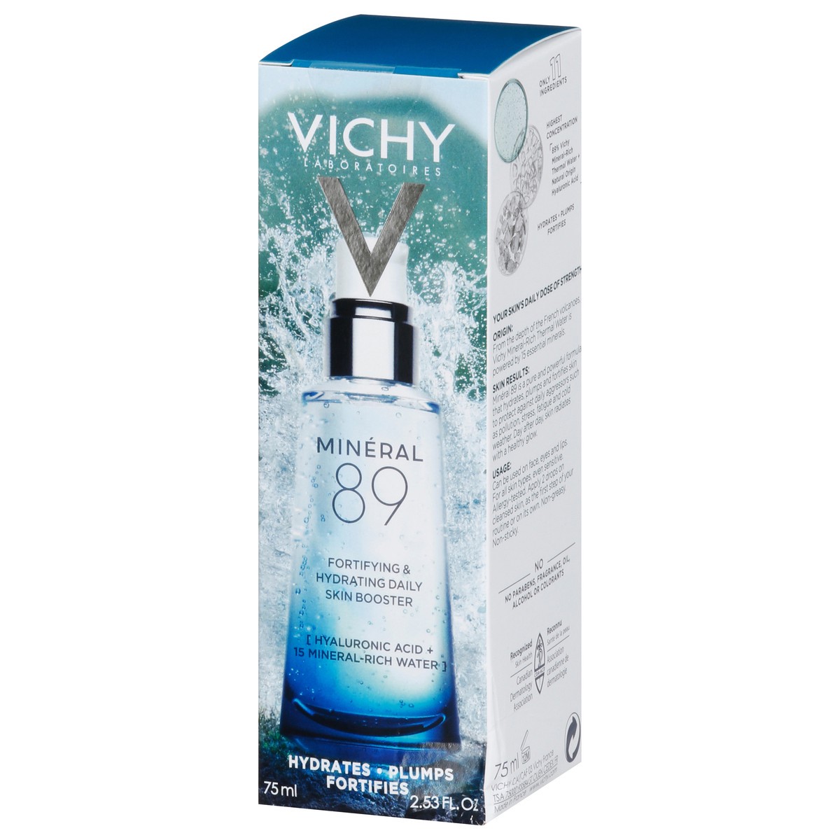 slide 4 of 9, Vichy Mineral 89 Hyaluronic Acid Serum 2.53 fl oz, 2.53 fl oz