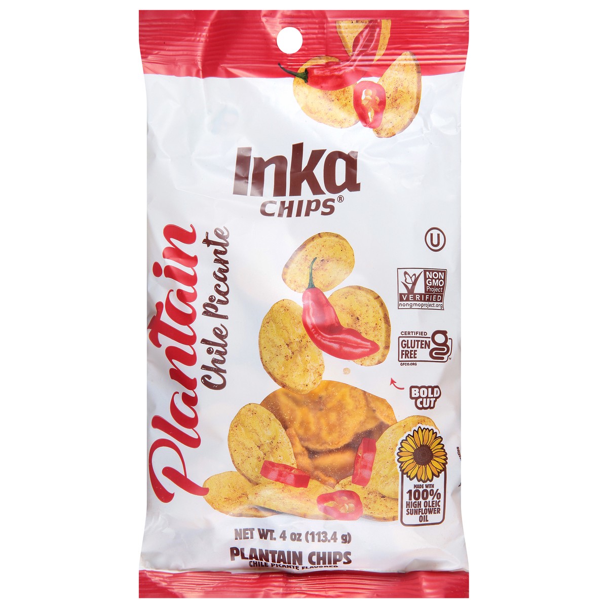 slide 1 of 9, Inka Bold Cut Chile Picante Plantain Chips 4 oz, 4 oz