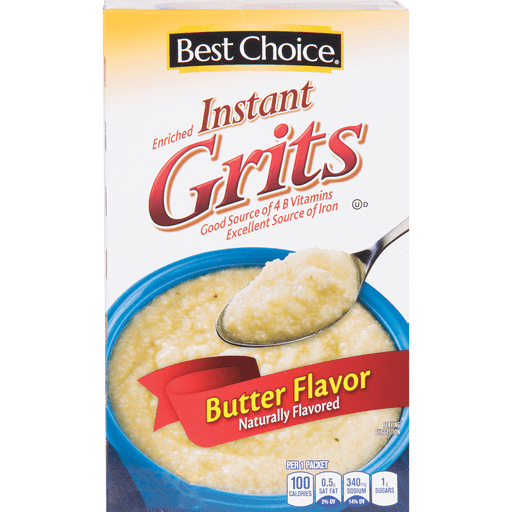 slide 1 of 1, Best Choice Instant Grits Butter Flavor, 12 oz