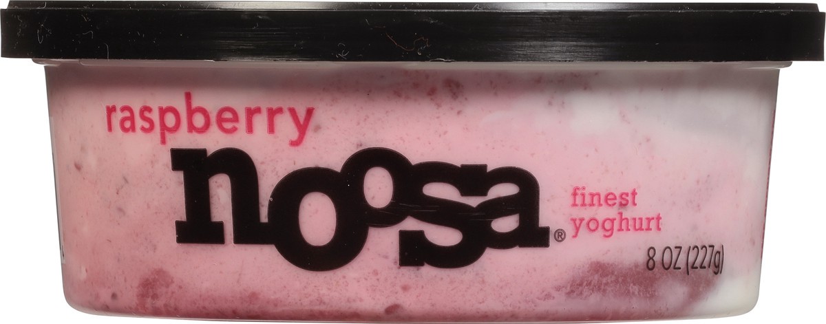 slide 4 of 9, noosa Yoghurt, Raspberry, 8 oz, Whole Milk Yogurt, Grade-A Pasteurized, Gluten Free, Probiotic, Made With the Finest Quality Ingredients, 8 oz