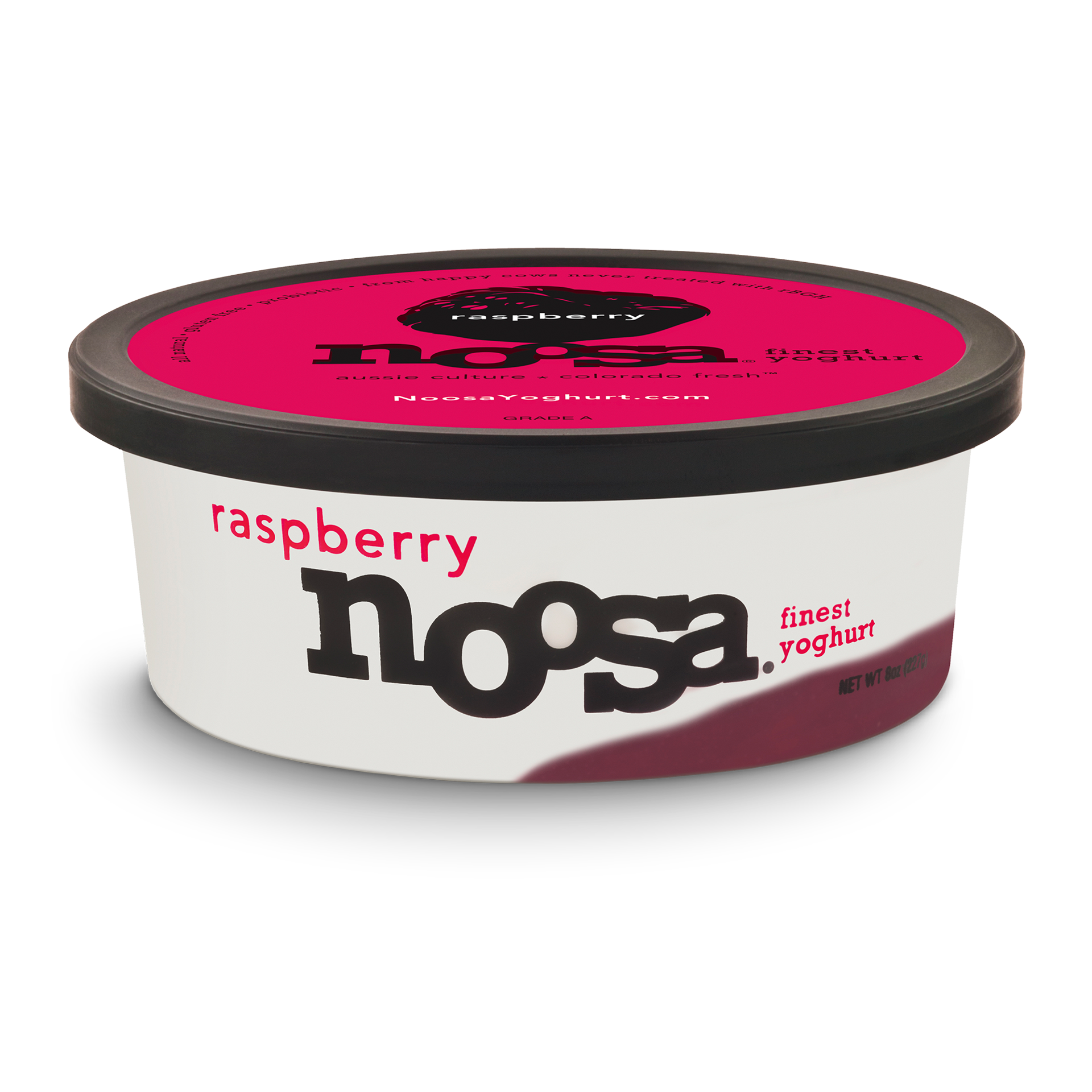 slide 1 of 9, noosa Yoghurt, Raspberry, 8 oz, Whole Milk Yogurt, Grade-A Pasteurized, Gluten Free, Probiotic, Made With the Finest Quality Ingredients, 8 oz