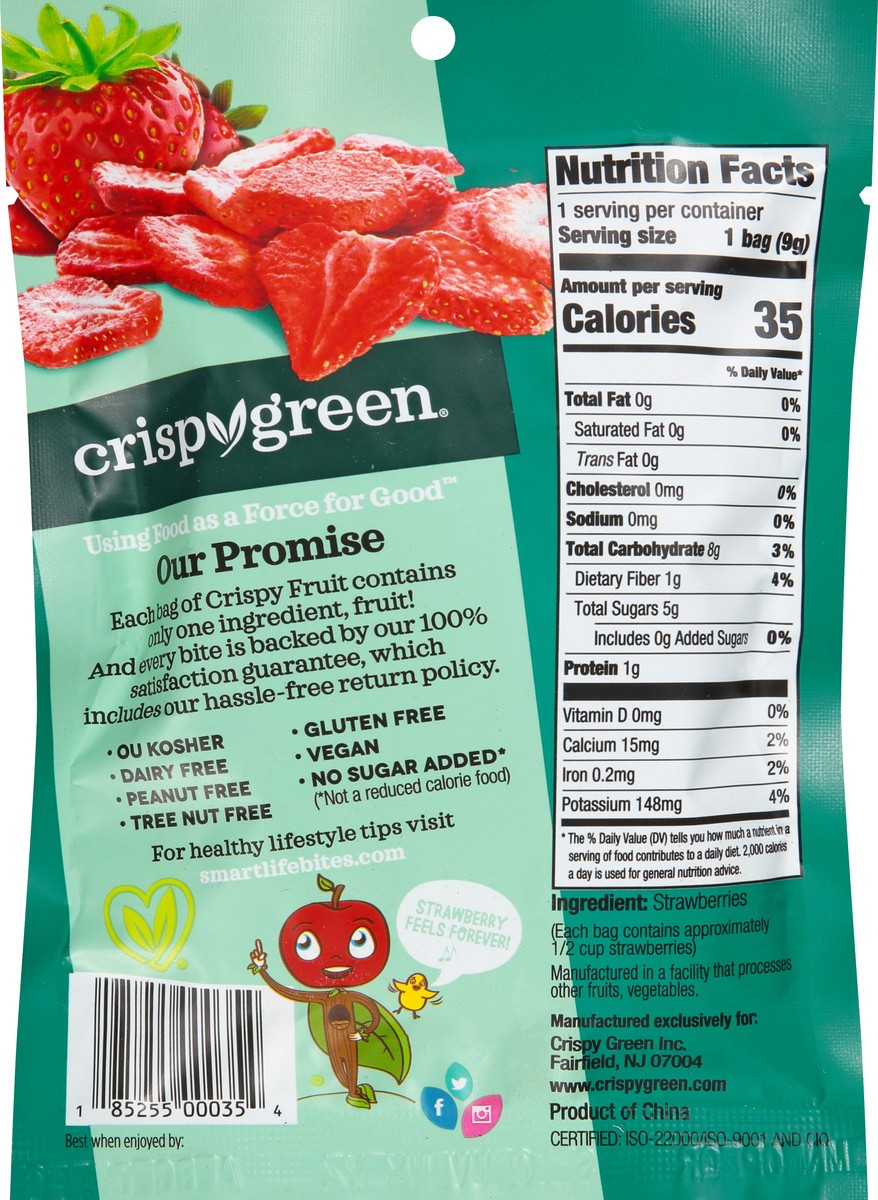 slide 5 of 9, Crispy Green All Strawberry Crispy Fruit 0.32 oz, 1 ct