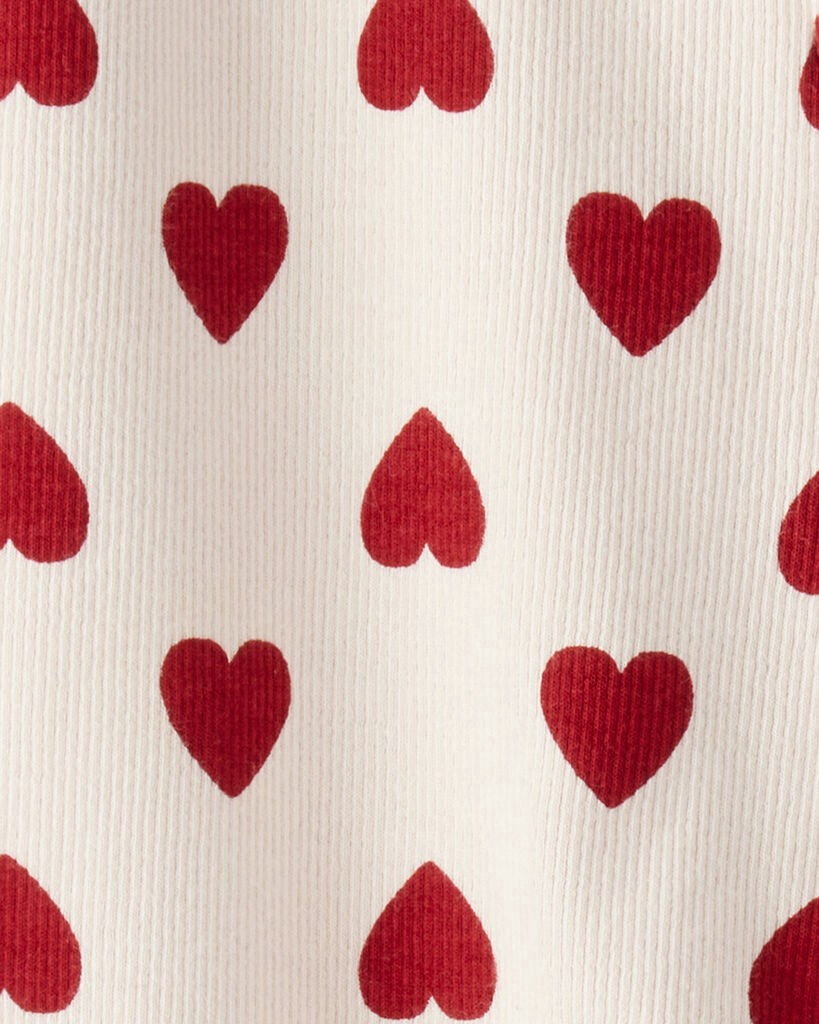 slide 3 of 4, Littleplanet Baby Organic Cotton Sleep & Play Pajamas in Forever Hearts Print Cream NB, 1 ct