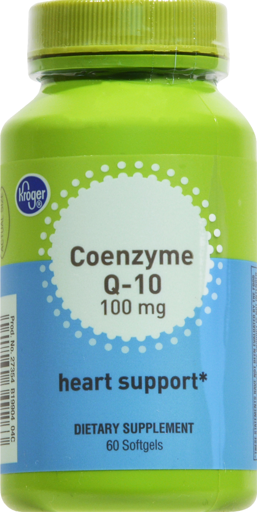 slide 1 of 1, Kroger Coenzyme Q-10 100 Mg Heart Support Softgels, 60 ct