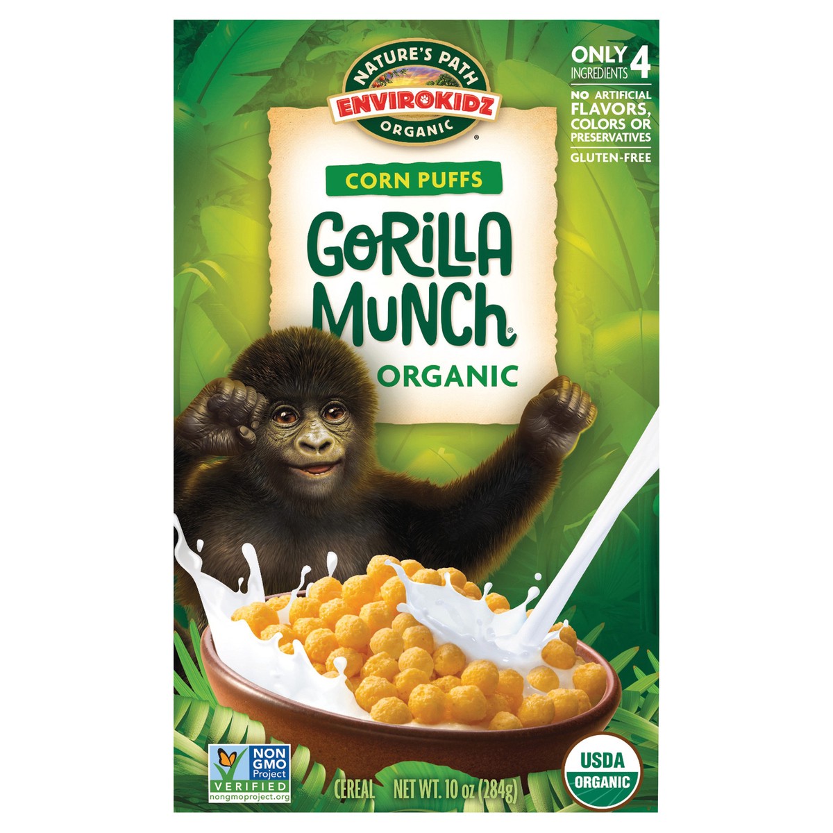 slide 1 of 3, Nature's Path Organic Nature's Path Envirokidz Organic Gorilla Munch Cold Cereal 10oz Box, 10 oz