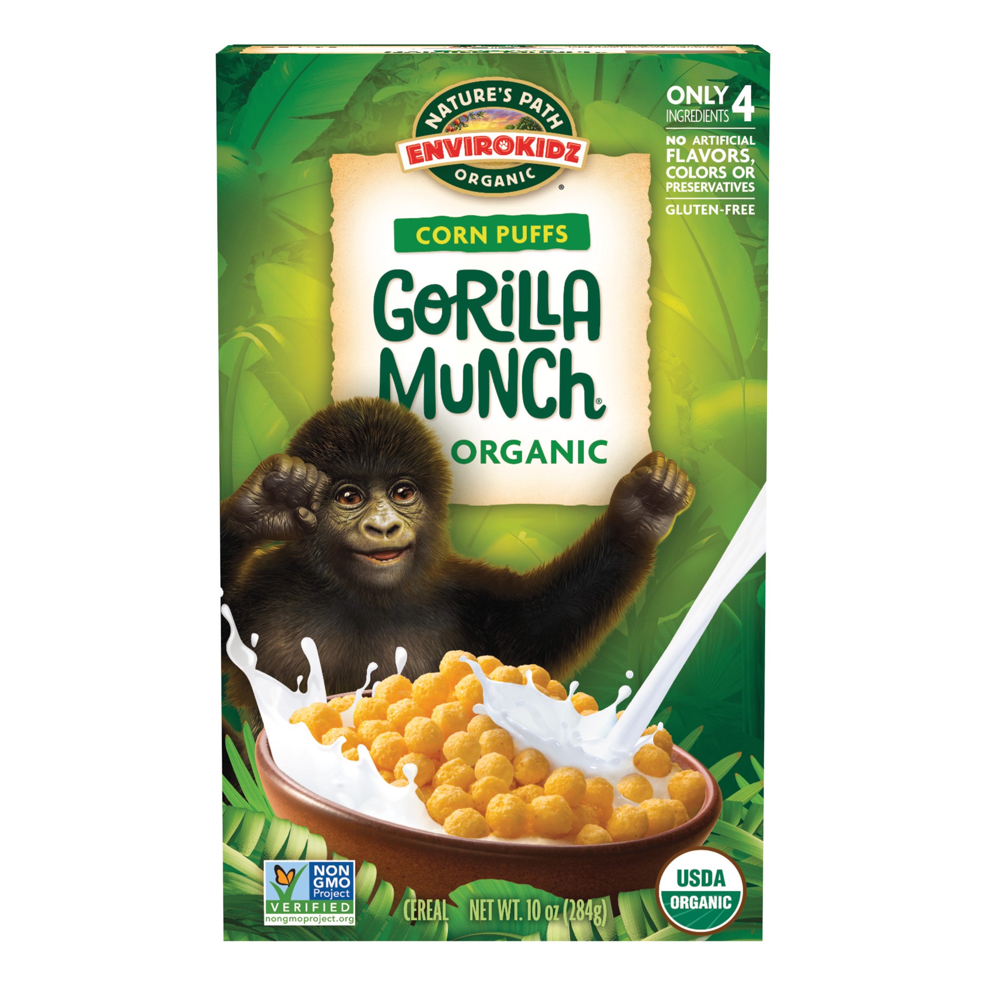 slide 1 of 3, EnviroKidz Nature's Path EnviroKidz Organic Gorilla Munch Cold Cereal 10oz Box, 10 oz