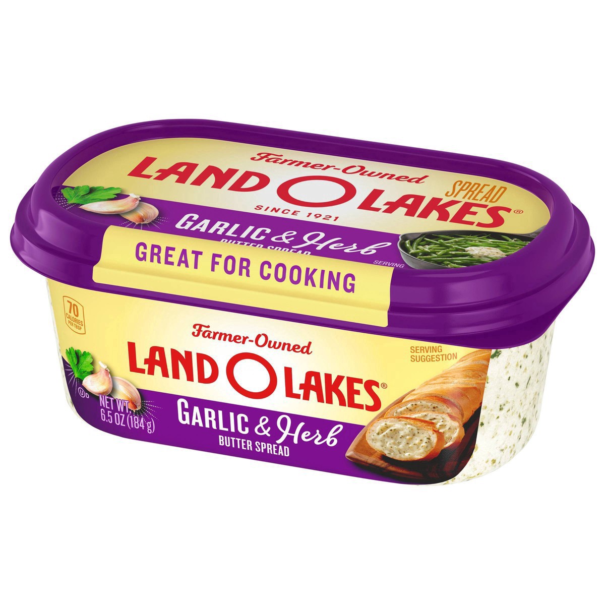 slide 50 of 56, Land O'Lakes Spreadable Butter Garlic and Herb, 6.5 oz