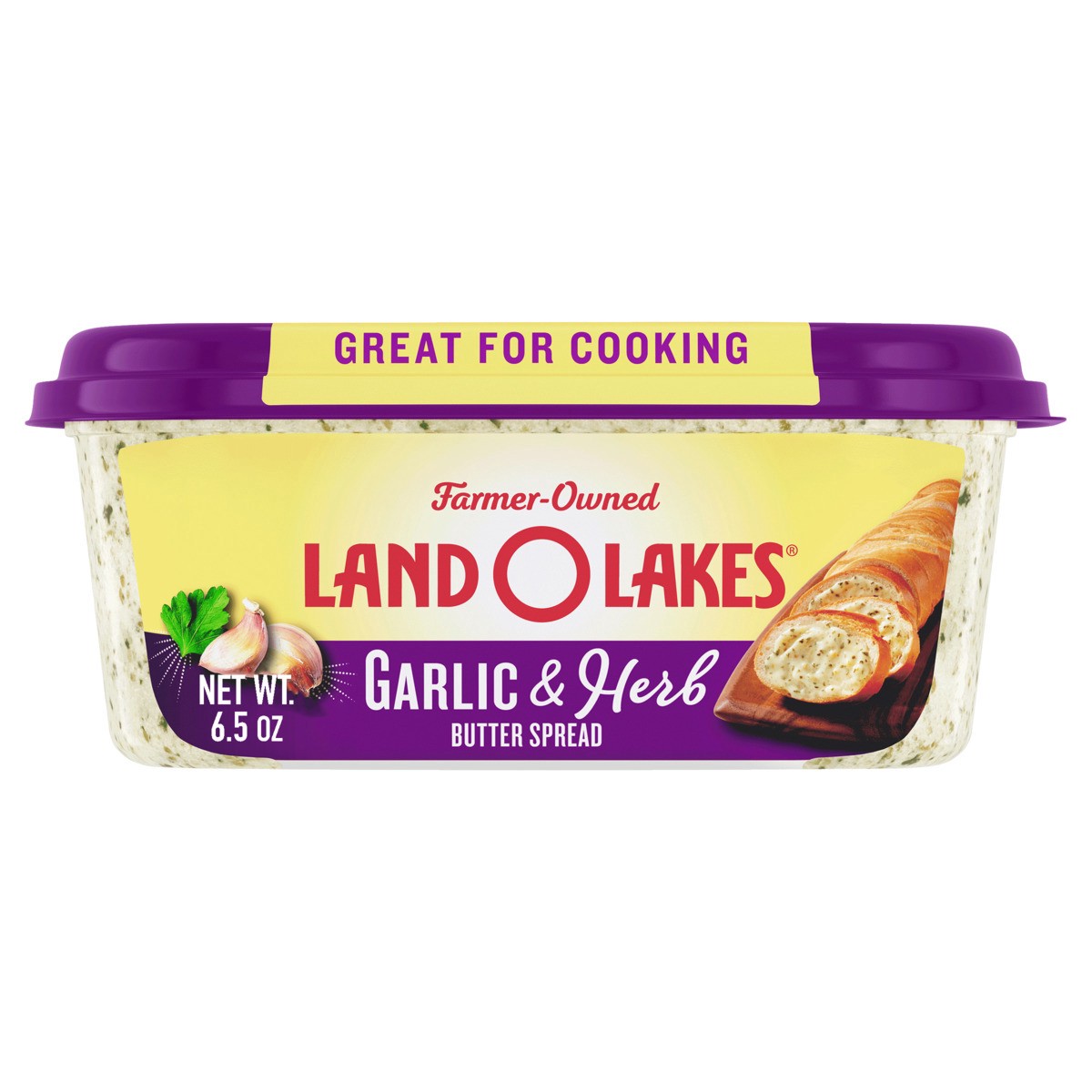 slide 1 of 56, Land O'Lakes Spreadable Butter Garlic and Herb, 6.5 oz