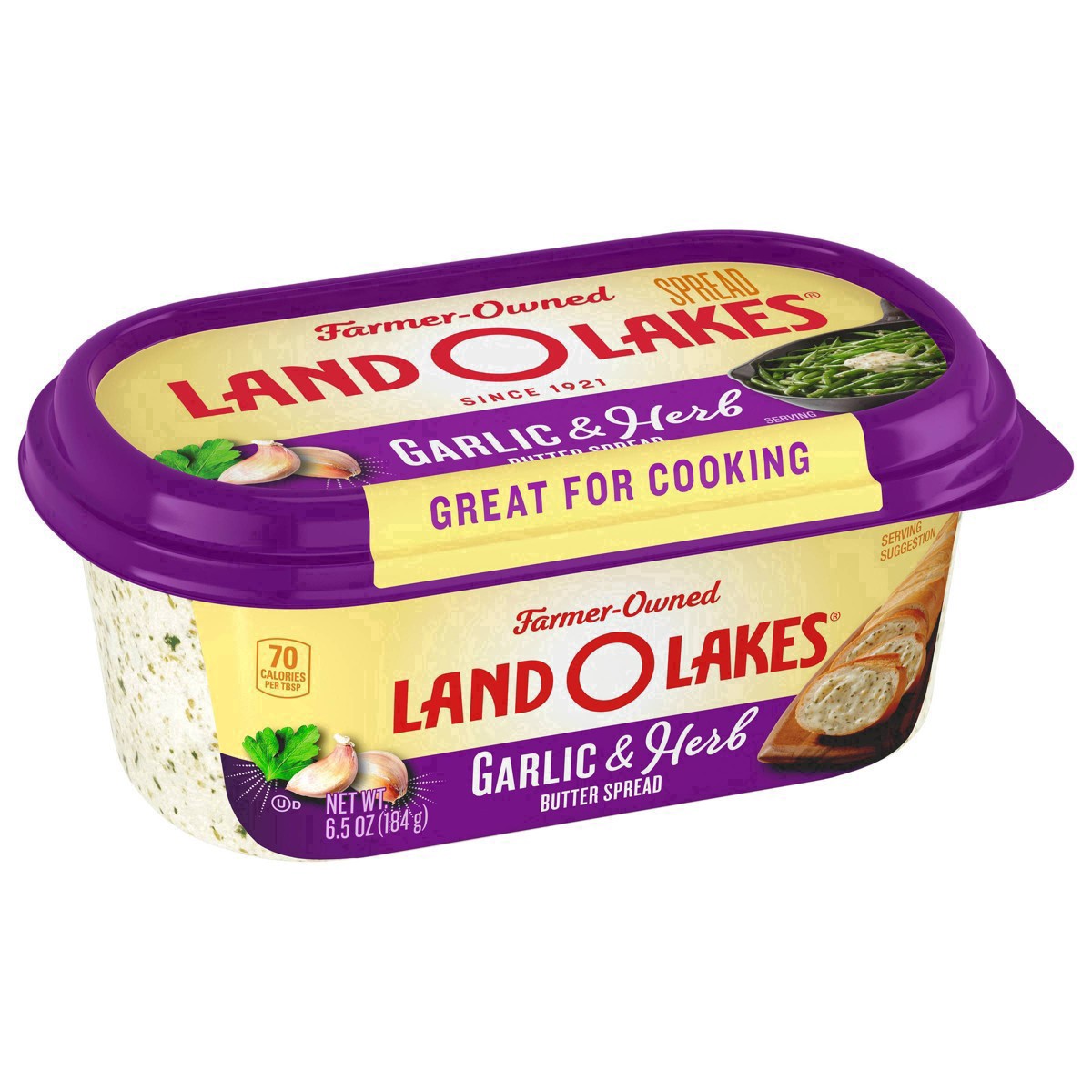 slide 8 of 56, Land O'Lakes Spreadable Butter Garlic and Herb, 6.5 oz