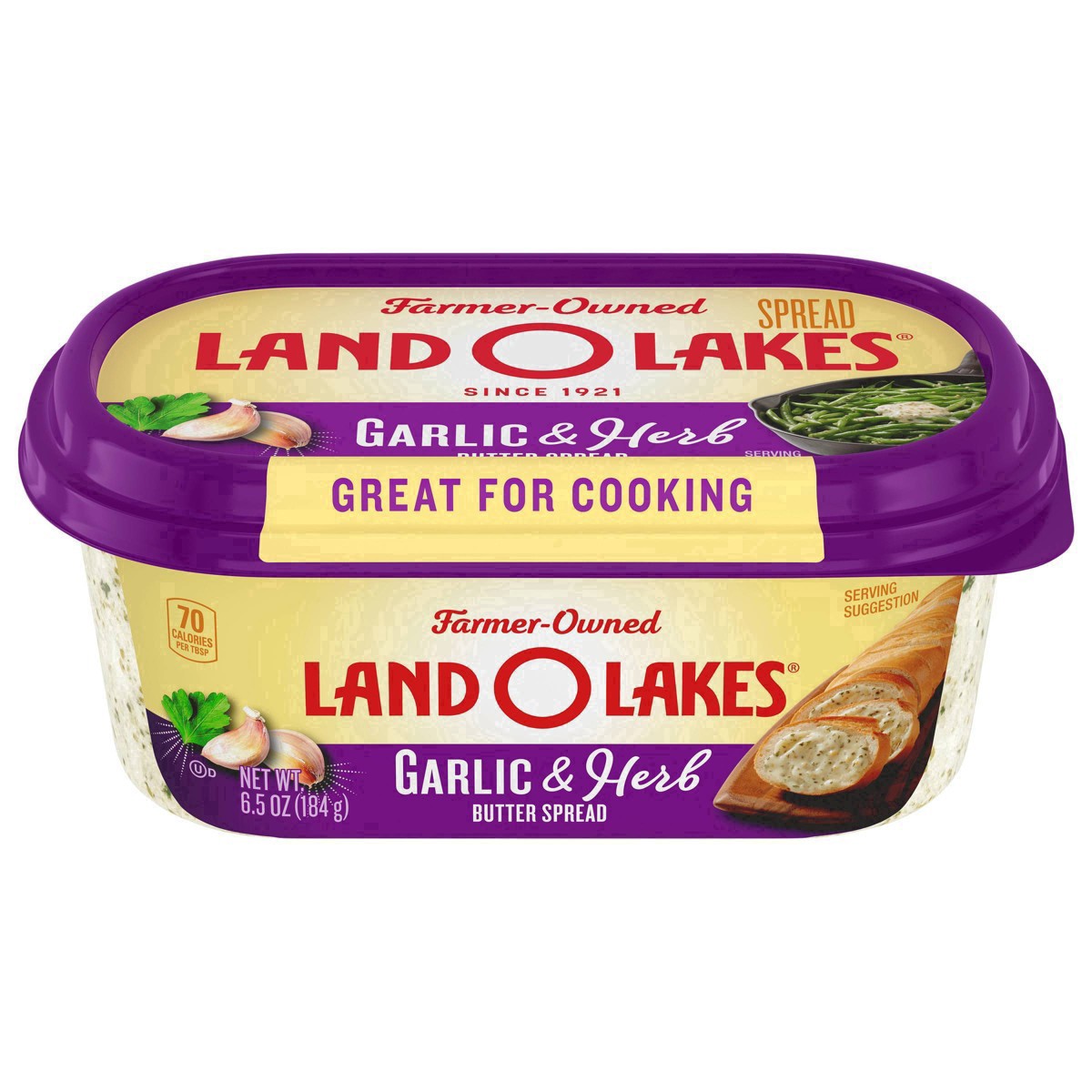 slide 34 of 56, Land O'Lakes Spreadable Butter Garlic and Herb, 6.5 oz