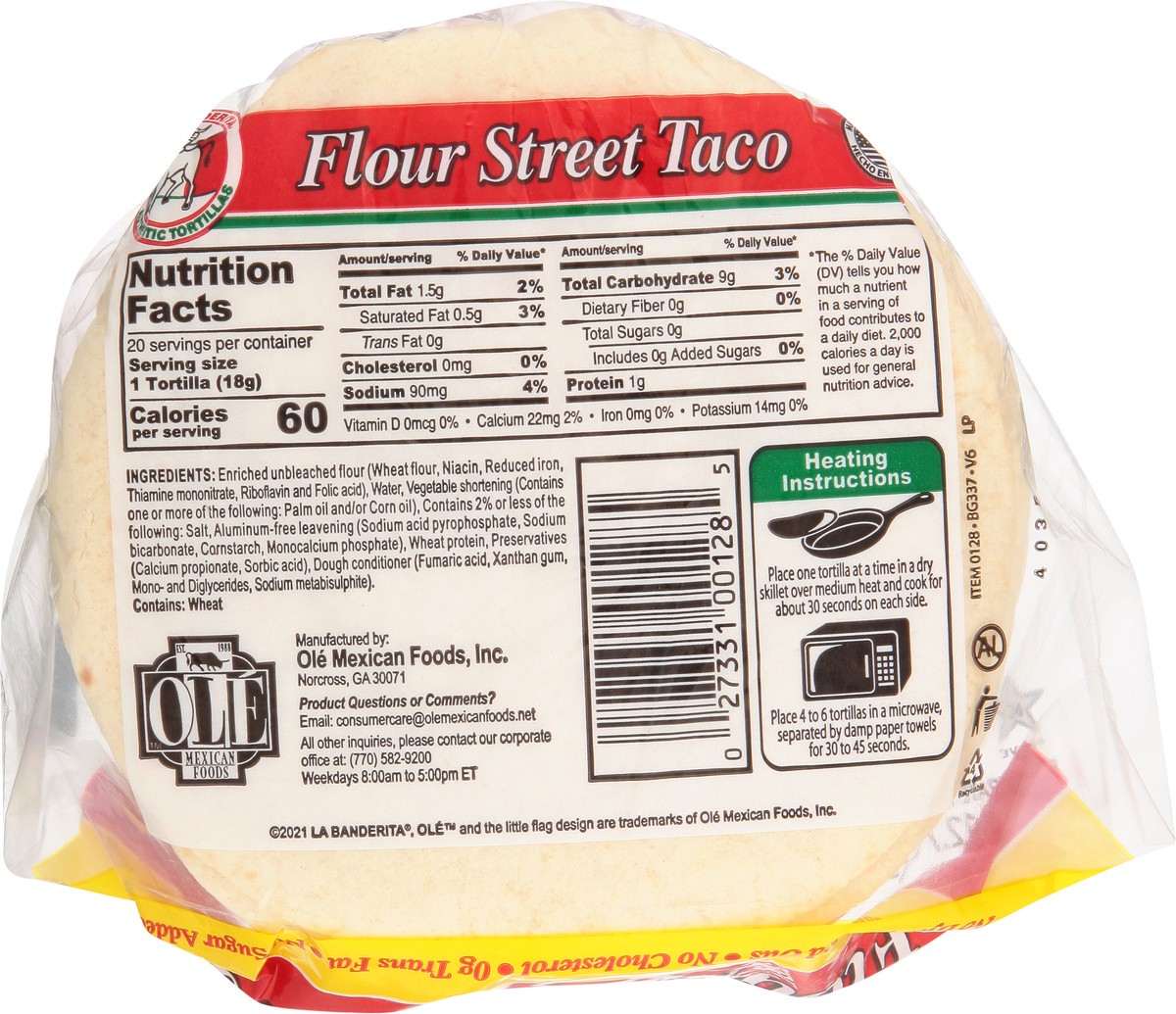 slide 2 of 13, La Banderita Street Taco Taqueria Style Flour Tortillas 20 ea, 20 ct
