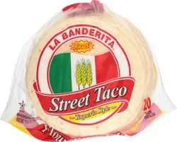 La Banderita Street Taco Taqueria Style Flour Tortillas 20 ea
