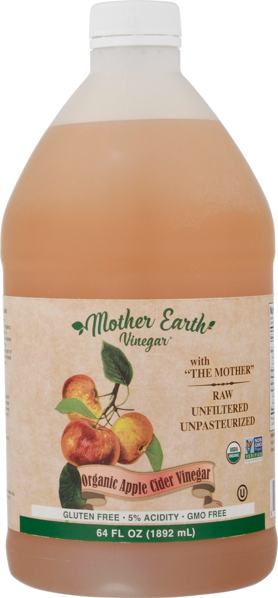 slide 2 of 13, Mother Earth Vinegar, Organic, Apple Cider, 64 oz