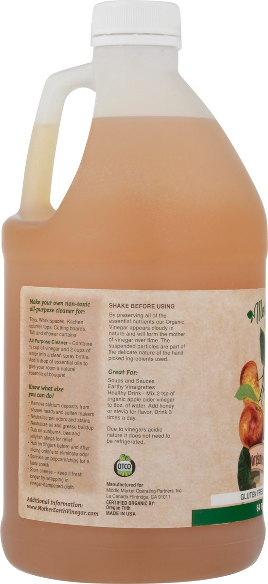 slide 7 of 13, Mother Earth Vinegar, Organic, Apple Cider, 64 oz