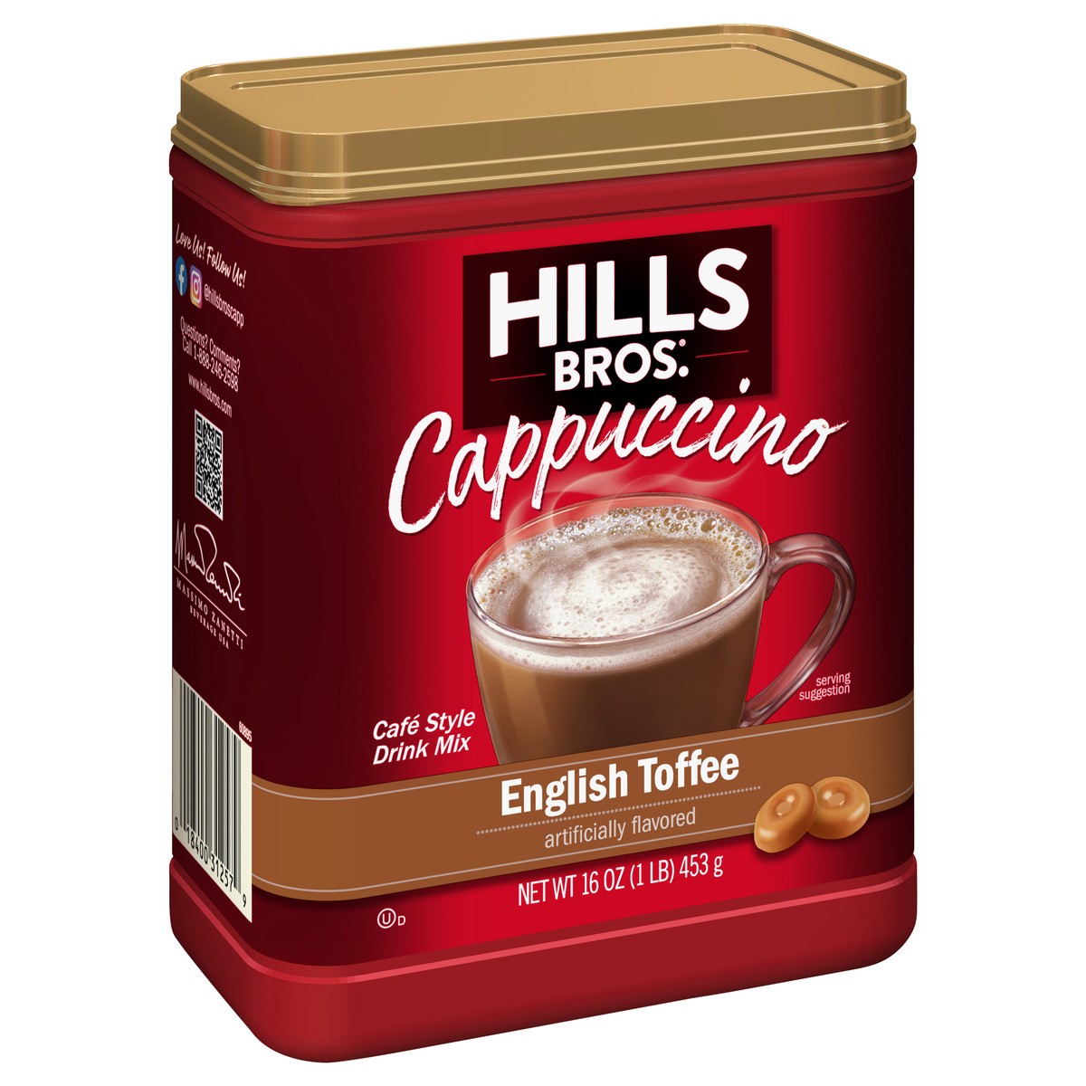 slide 2 of 9, Hills Bros. English Toffee Cappuccino, 16 oz
