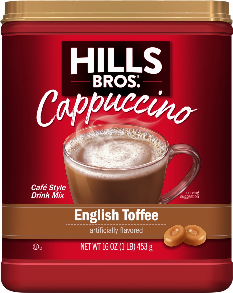slide 6 of 9, Hills Bros. English Toffee Cappuccino, 16 oz