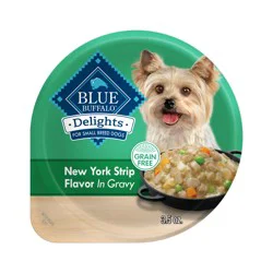 Blue Buffalo Blue Delights Grain Free New York Strip Flavor in Gravy Food for Small Breed Dogs 3.5 oz