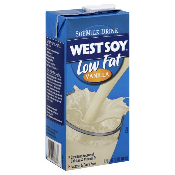 slide 1 of 1, West Soy Soymilk Drink, Low Fat, Vanilla, 32 oz