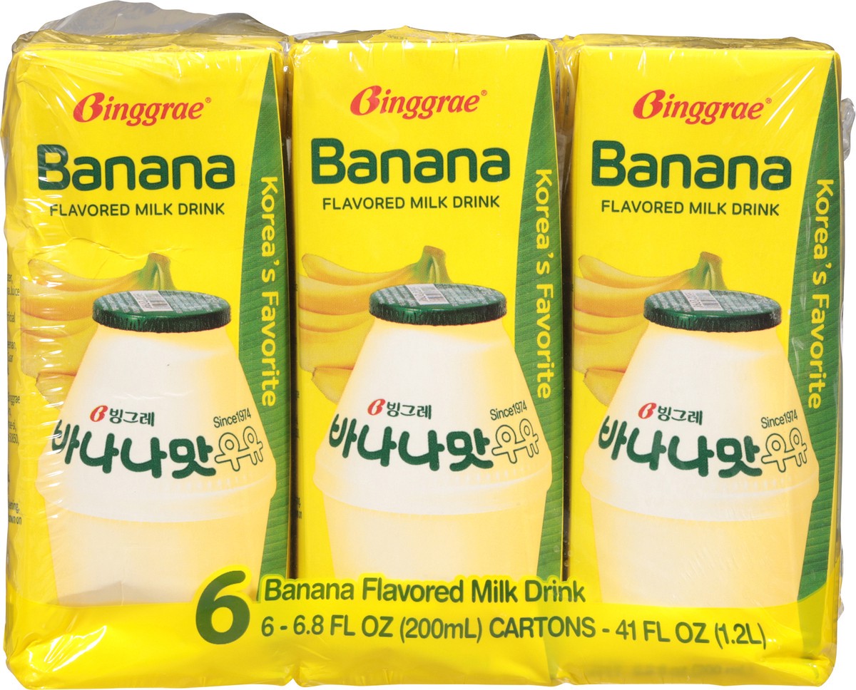 slide 6 of 13, Binggrae Banana Flavored Milk Drink 6 - 6.8 fl oz Cartons, 6 ct