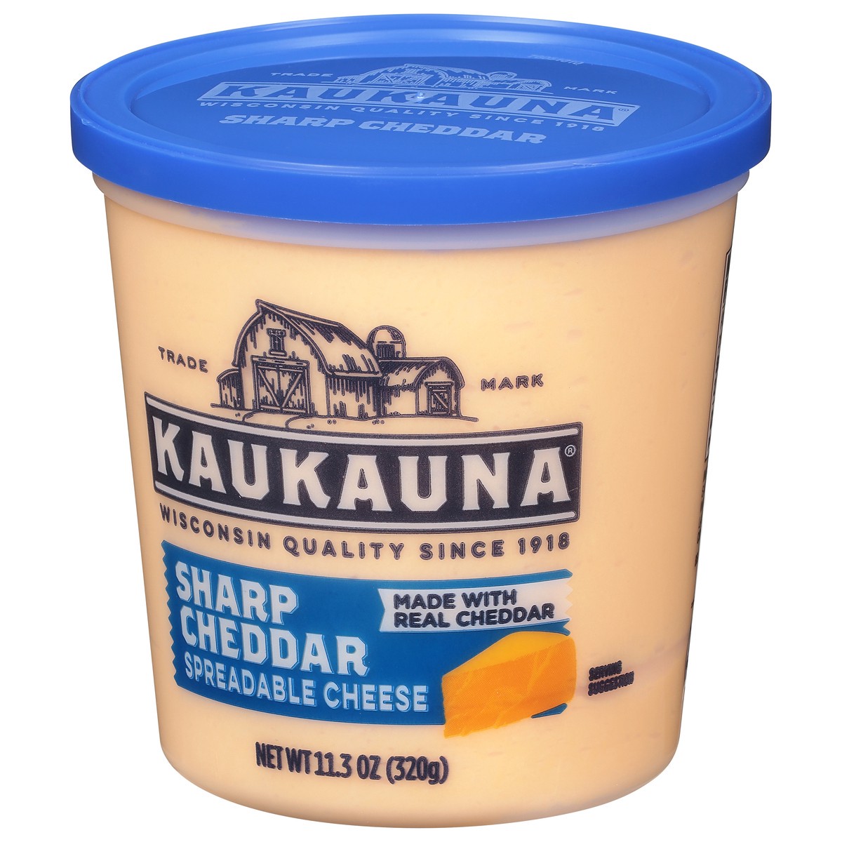 slide 3 of 9, Kaukauna Sharp Cheddar Spreadable Cheese 11.3 oz, 11.3 oz