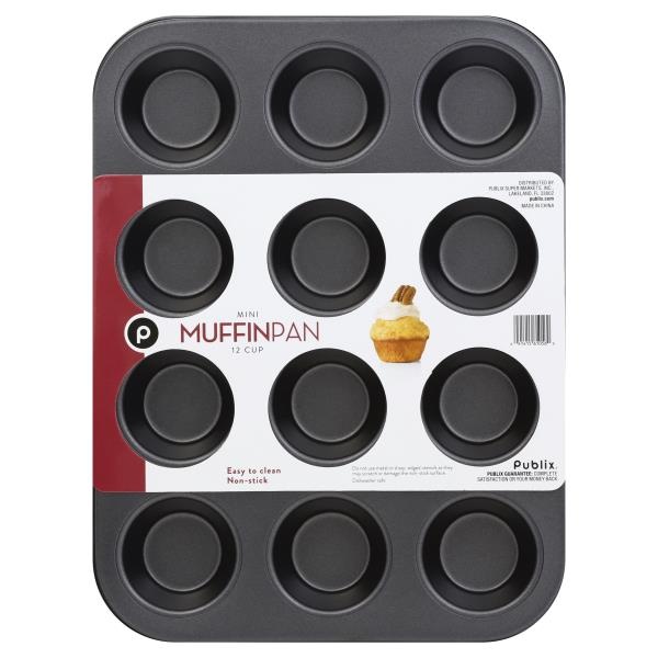 slide 1 of 1, Publix Muffin Pan, Non-Stick, Mini, 1 ct