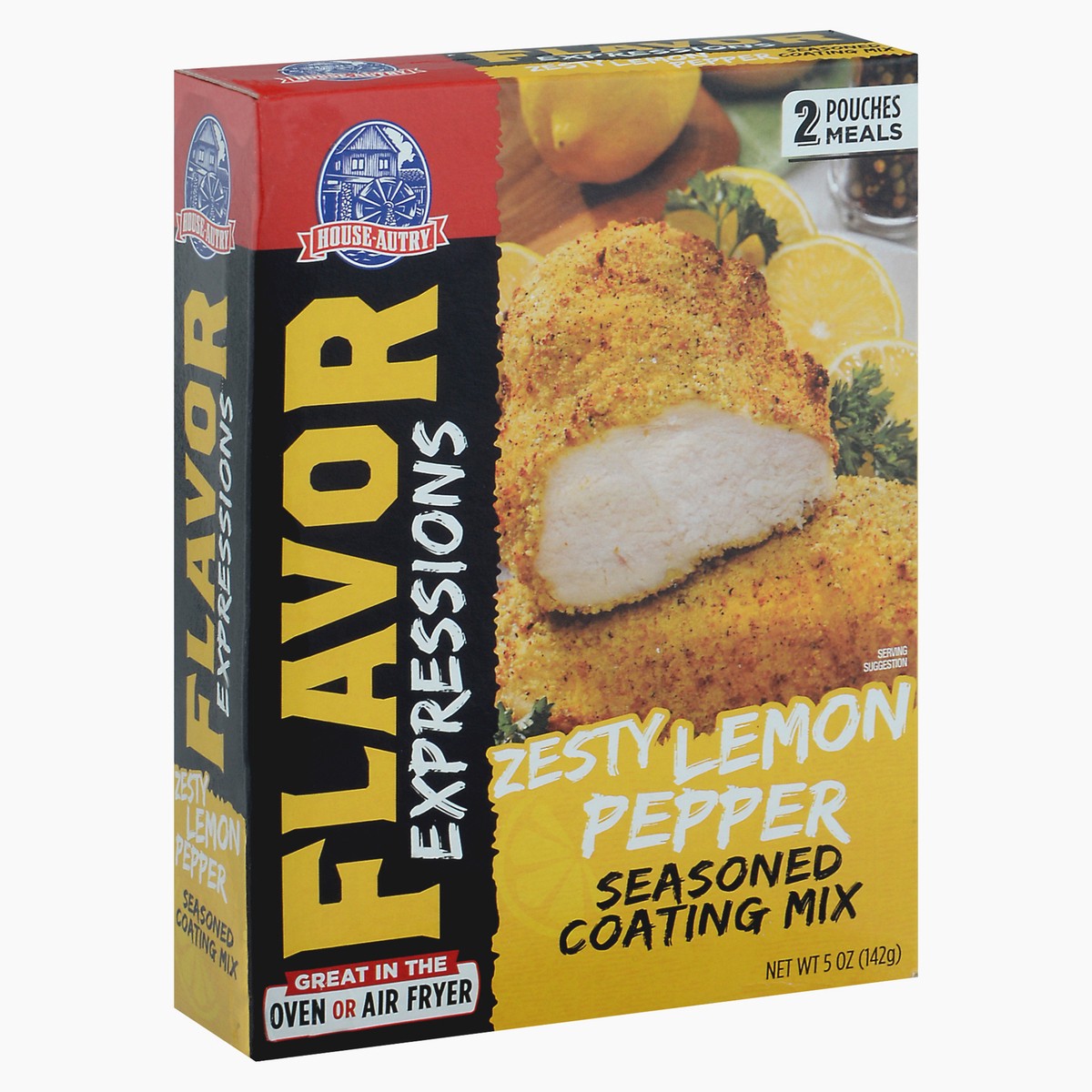 slide 2 of 9, House-Autry Seasoned Coating Mix, Zesty Lemon Pepper, 2 ct