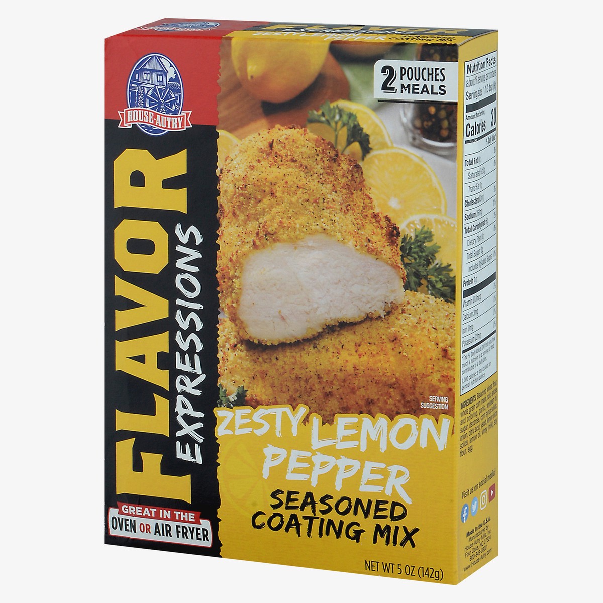 slide 3 of 9, House-Autry Seasoned Coating Mix, Zesty Lemon Pepper, 2 ct
