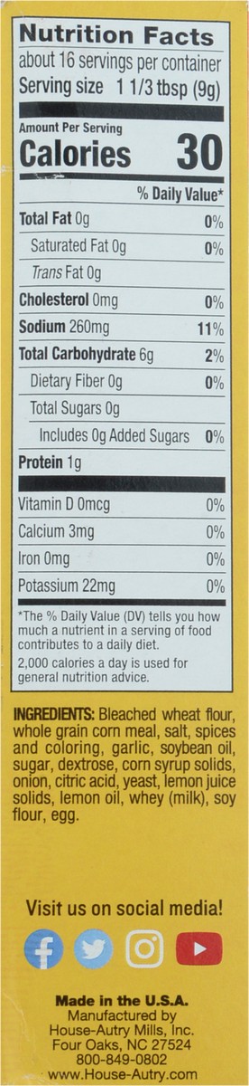 slide 8 of 9, House-Autry Seasoned Coating Mix, Zesty Lemon Pepper, 2 ct