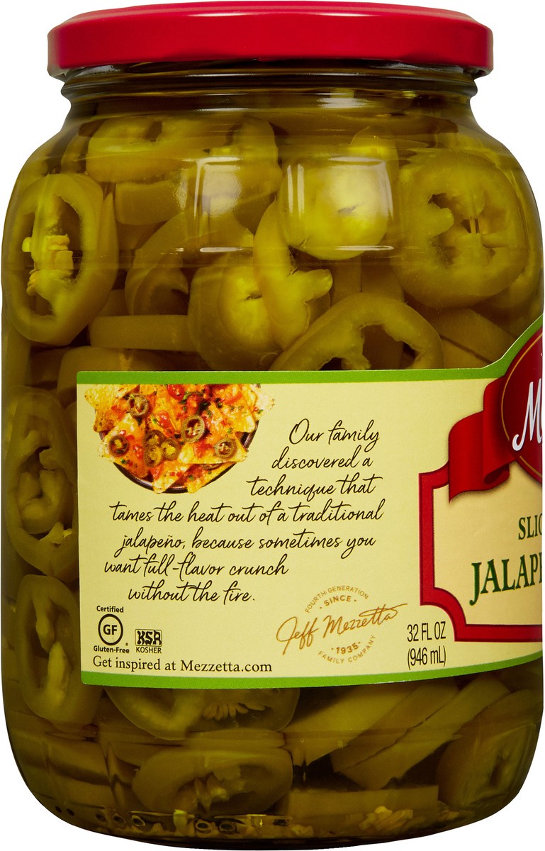 slide 5 of 7, Mezzetta Sliced Tamed™ Jalapeño Peppers, 32 fl oz, 32 oz