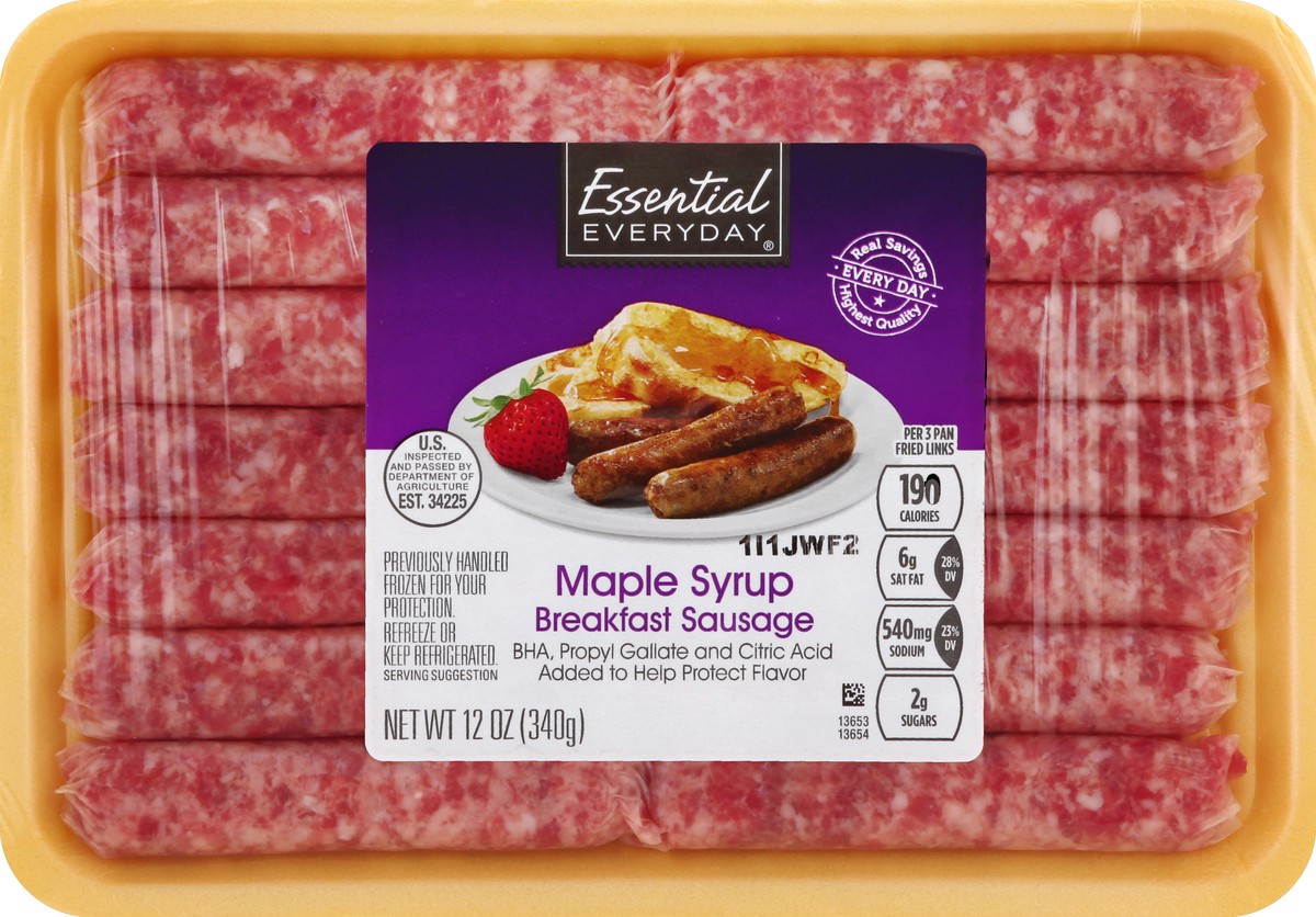 slide 5 of 6, Essential Everyday Breakfast Sausage Link Maple, 1 ct