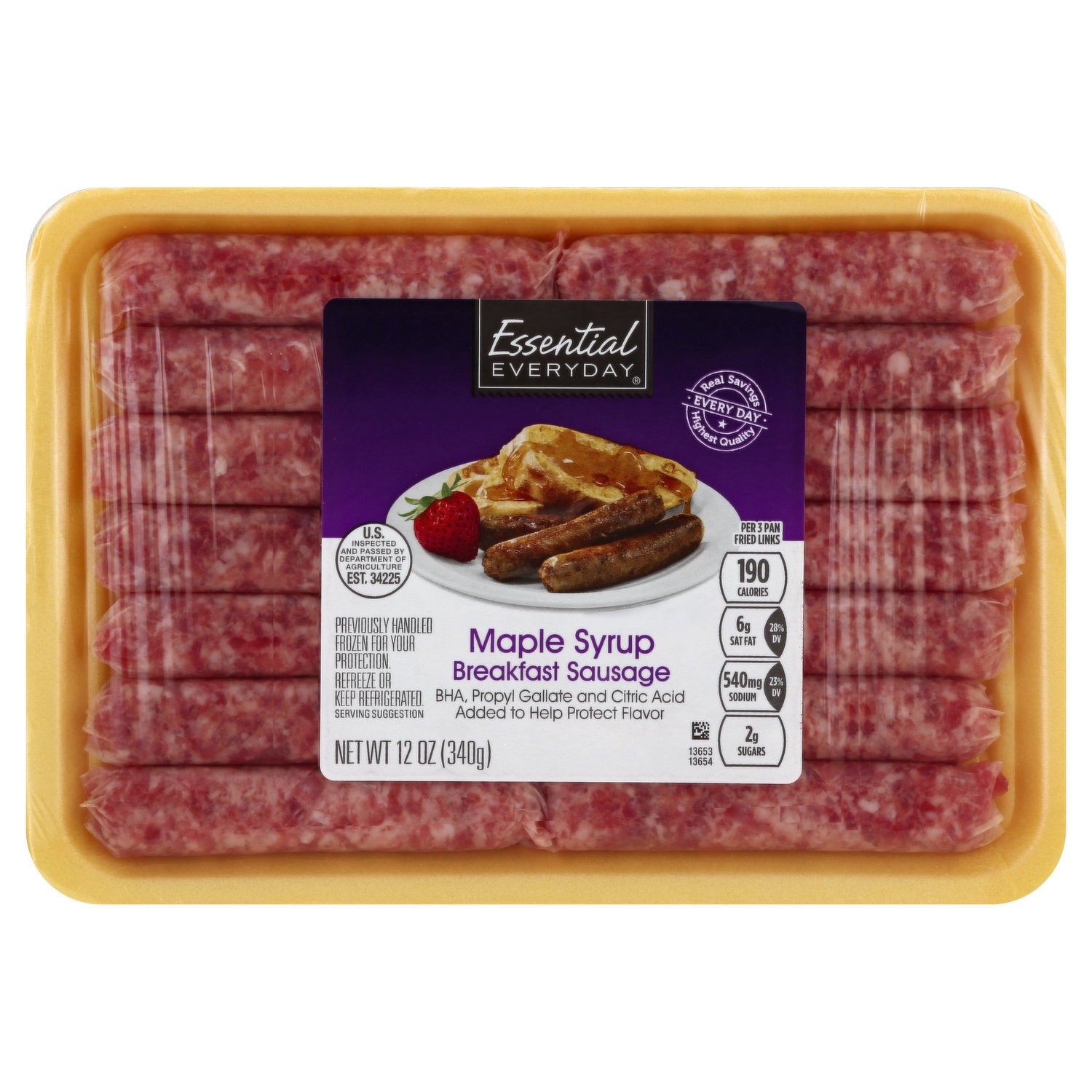 slide 1 of 6, Essential Everyday Breakfast Sausage Link Maple, 1 ct