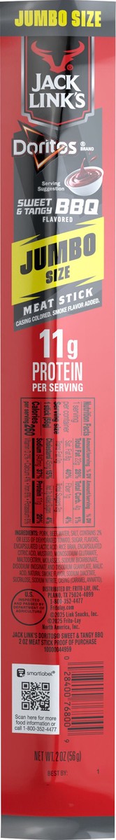 slide 10 of 10, Jack Link's Beef Jerky Doritos Sweet & Tangy BBQ Flavored 2 Oz, 2.625 oz