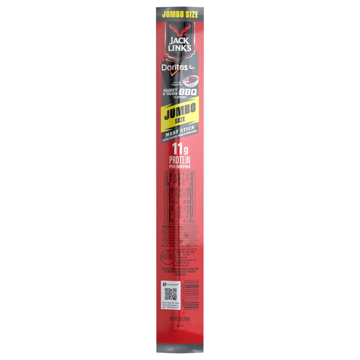 slide 8 of 10, Jack Link's Beef Jerky Doritos Sweet & Tangy BBQ Flavored 2 Oz, 2.625 oz