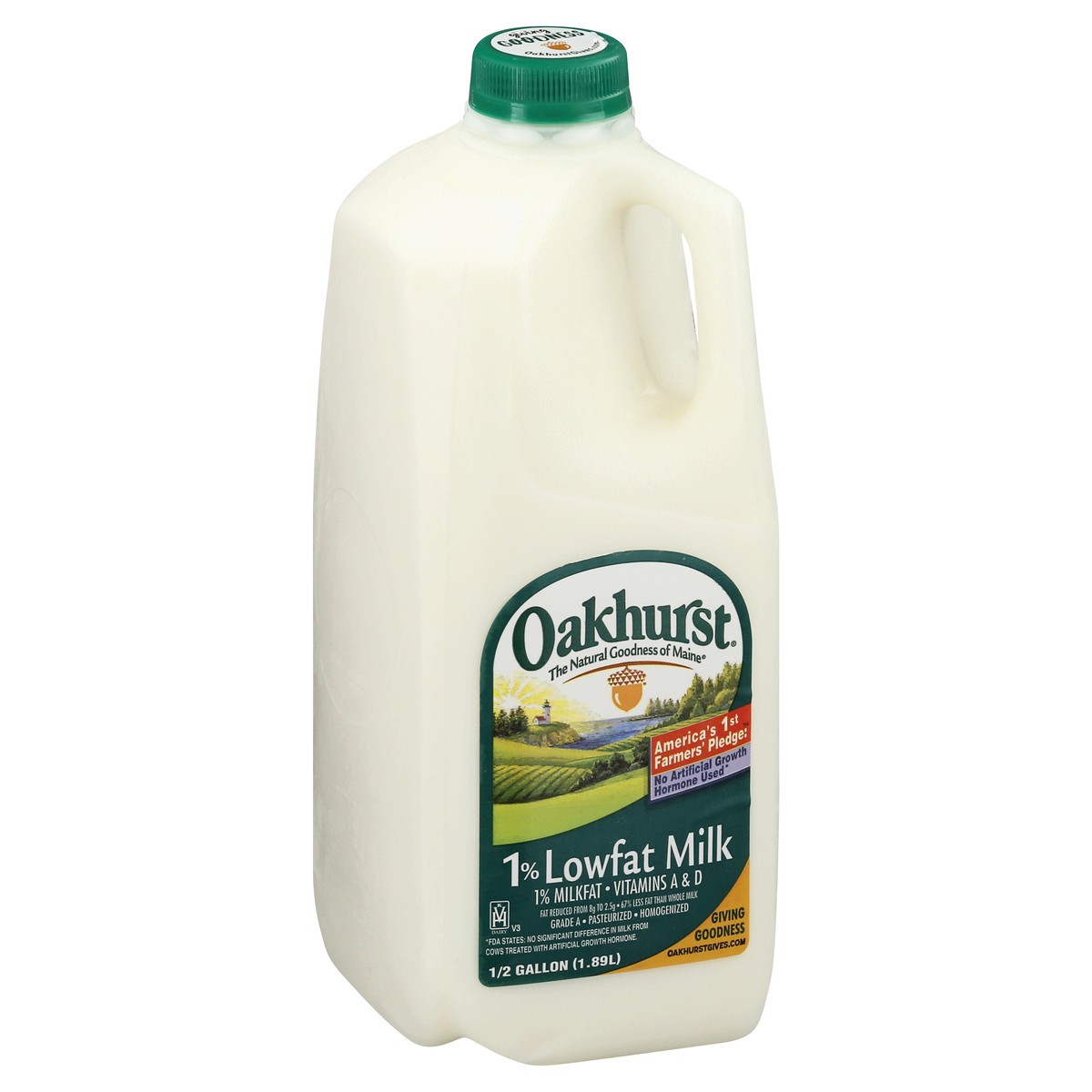 slide 2 of 11, Oakhurst Milk, Lowfat, 1% Milkfat, 1/2 gal