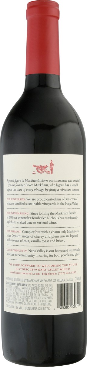 slide 10 of 11, Markham Napa Valley Merlot 750 ml Bottle, 750 ml