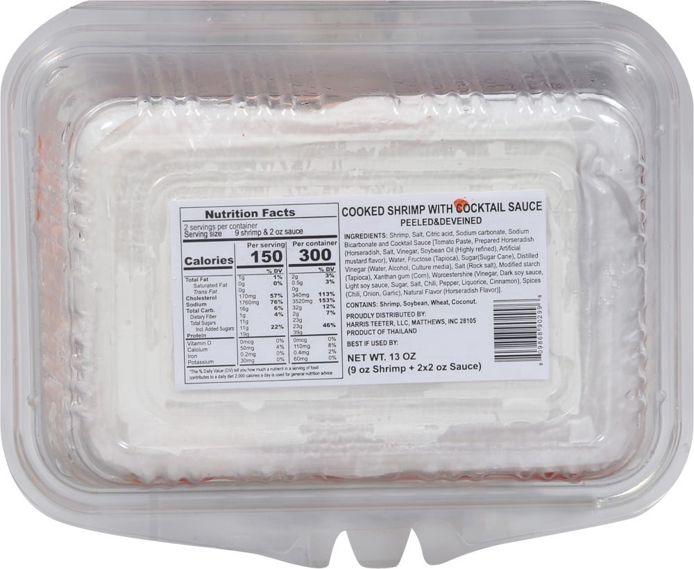 slide 3 of 3, Cooked Shrimp With Cocktail Sauce, 13 oz