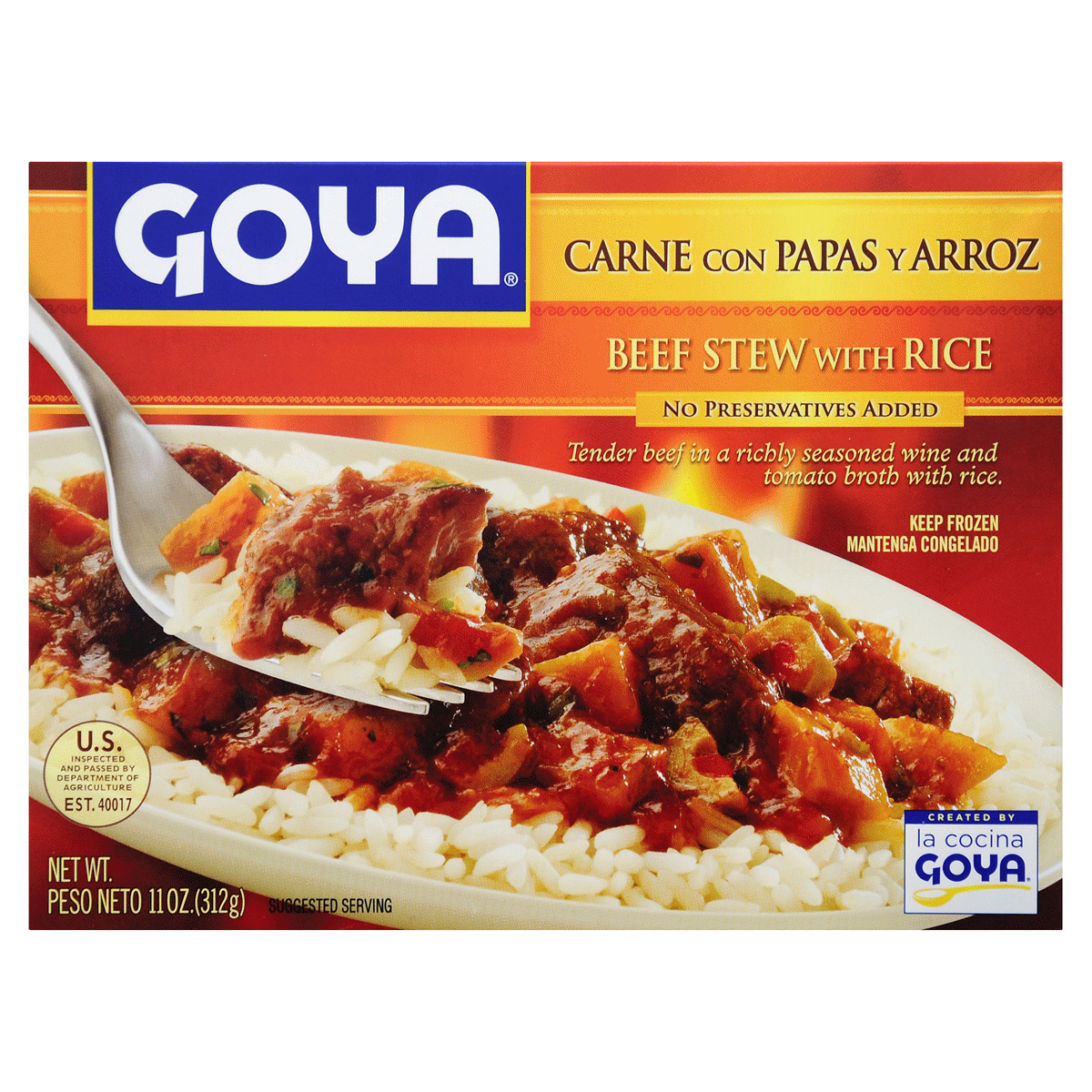 slide 1 of 1, Goya Classic Entrees Beef Stew With Rice, 11 oz