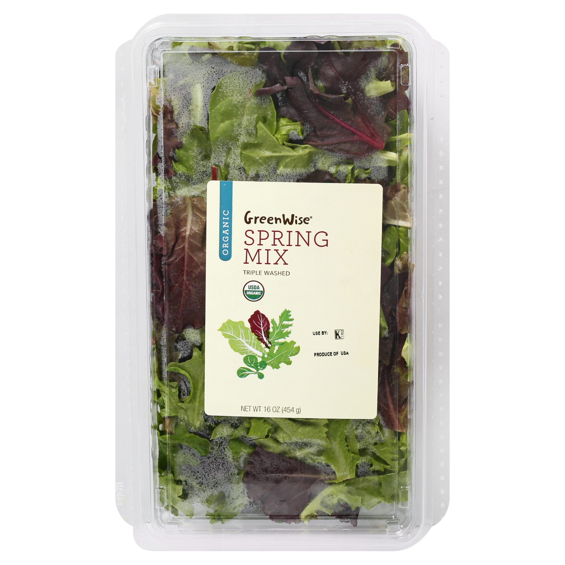 slide 1 of 1, Publix GreenWise GreenWise Organic Triple Washed Spring Mix, 16 oz