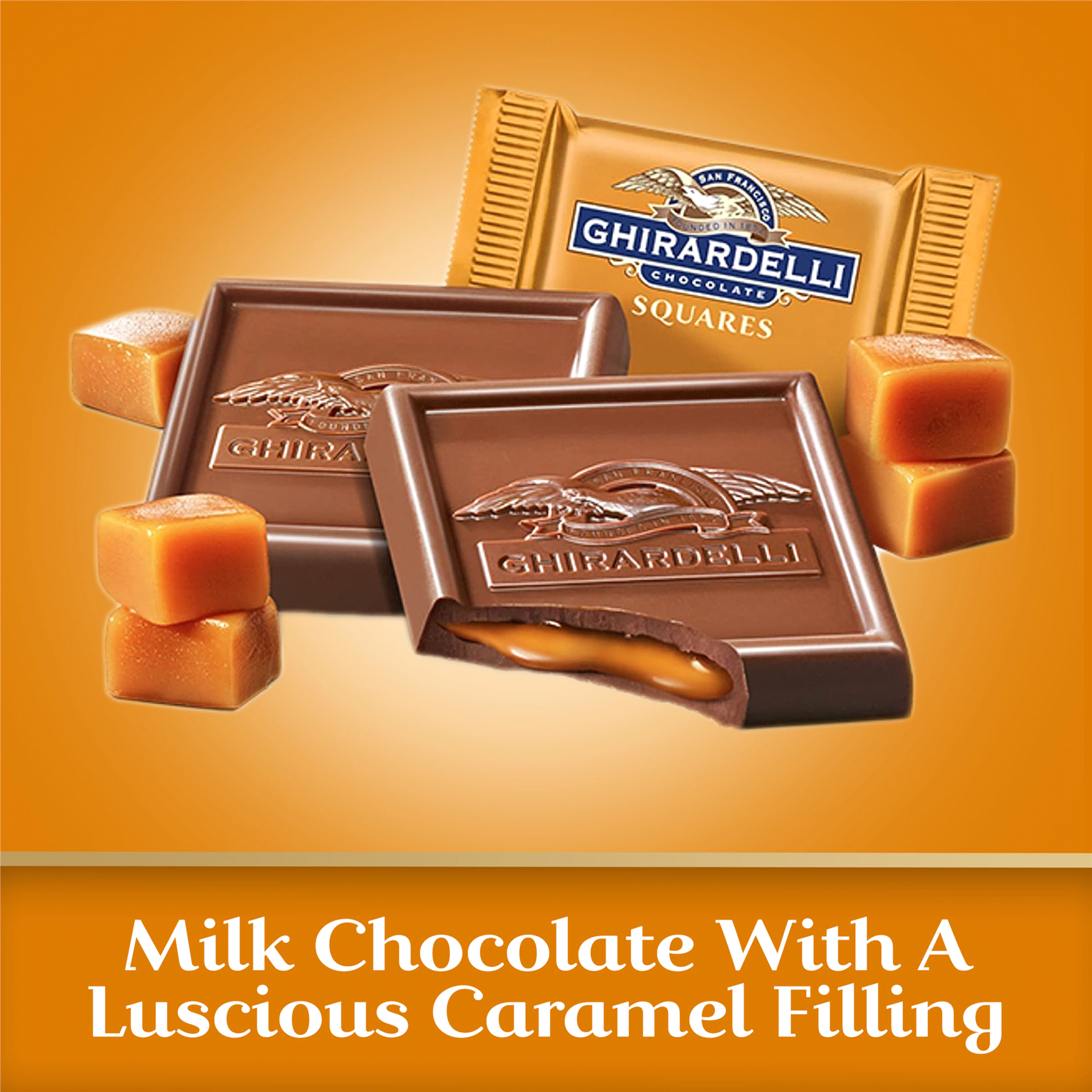 slide 20 of 21, Ghirardelli Squares Caramel Milk Chocolate 5.32 oz, 5.32 oz