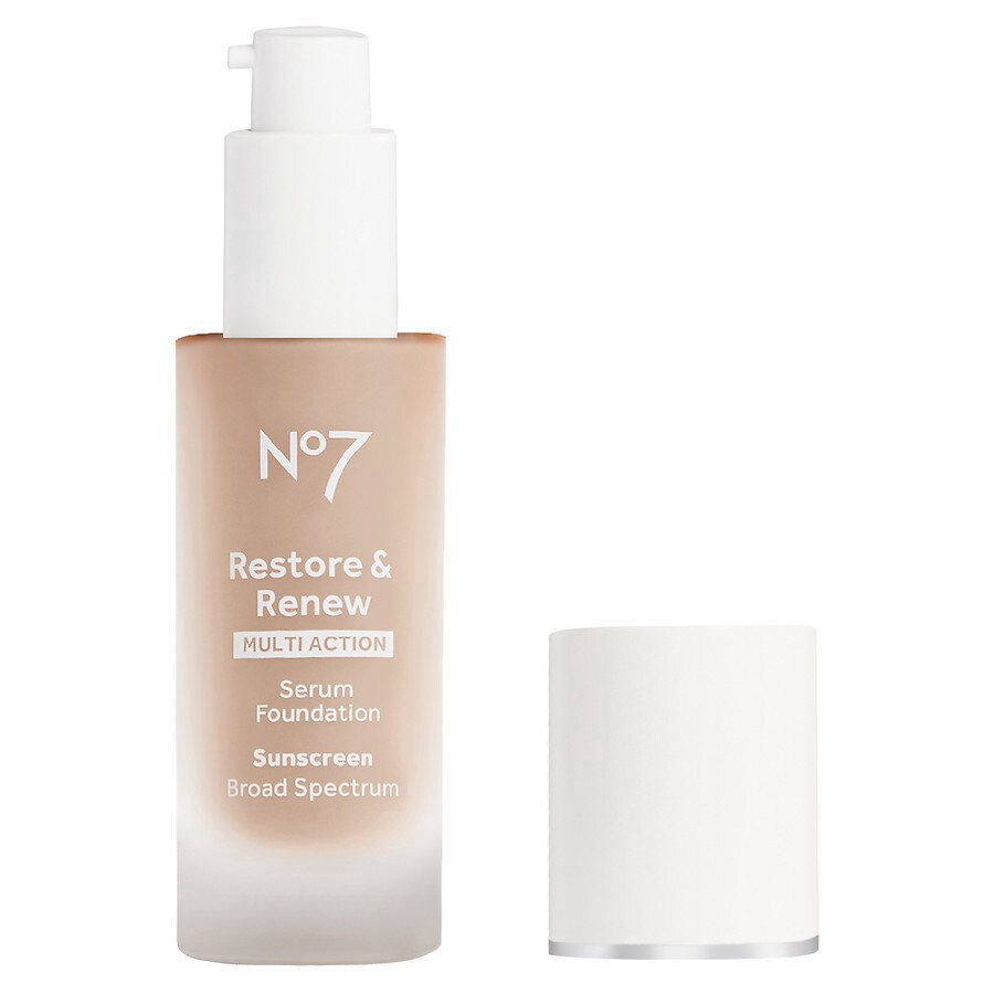 slide 2 of 4, No7 Restore & Renew Serum Foundation - Porcelain, 1 oz