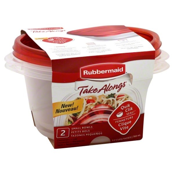 slide 1 of 1, Rubbermaid Containers + Lids, Small Bowls, 2 ct