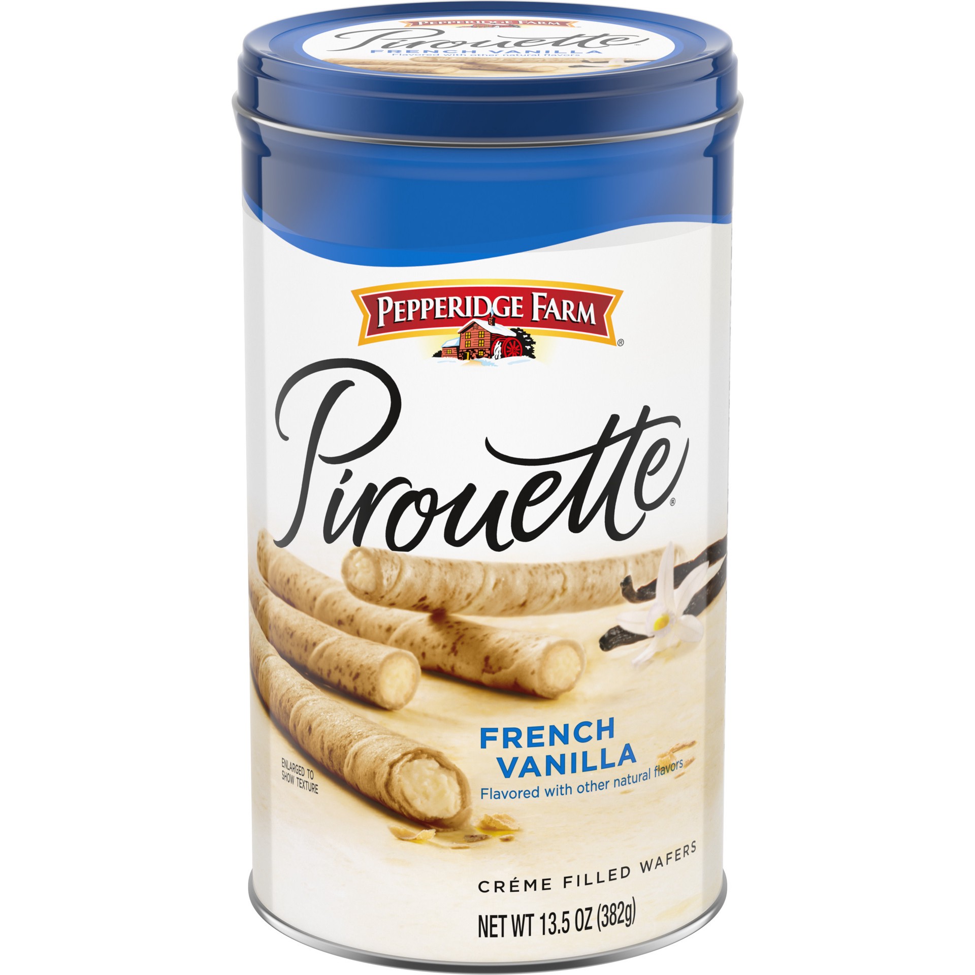 slide 1 of 5, Pepperidge Farm Pirouette Cookies, French Vanilla Flavored Crème Filled Wafers, 13.5 Oz Tin, 13.5 oz