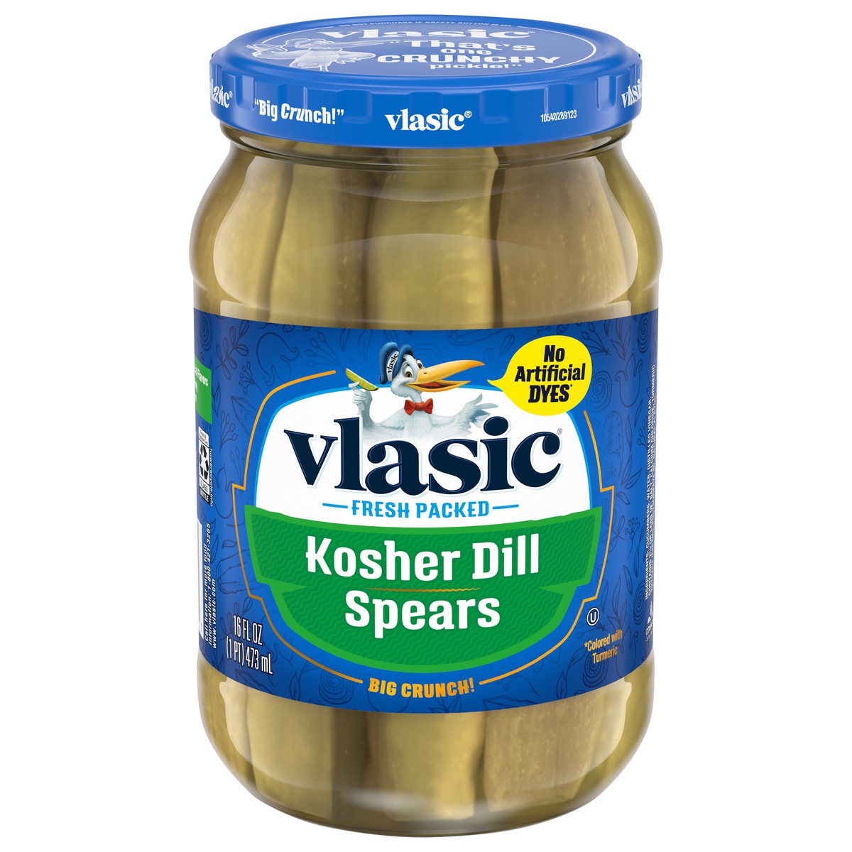 slide 1 of 1, Vlasic Kosher Dill Spears Pickles 16 fl oz, 16 fl oz