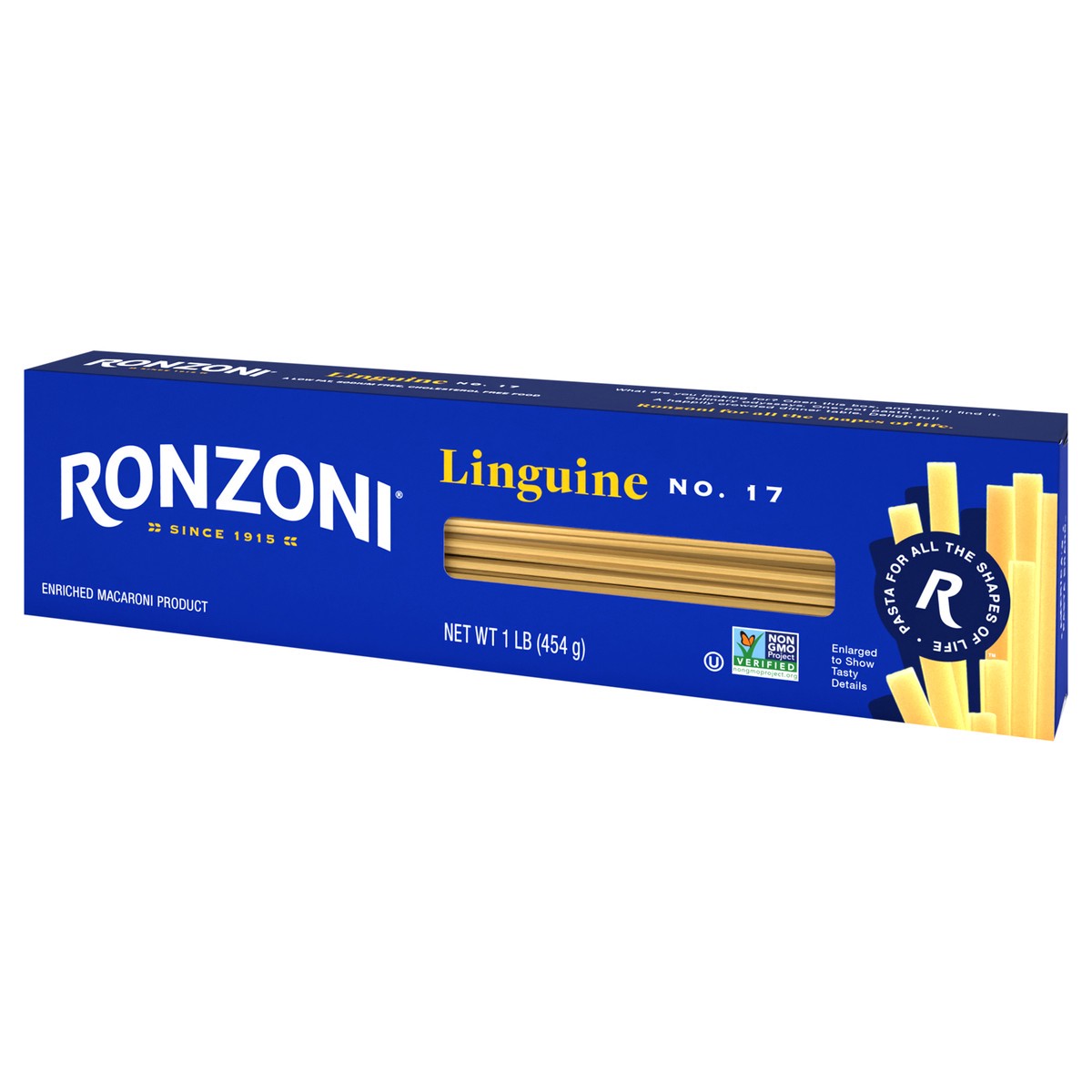 slide 3 of 9, Ronzoni Linguine, 16 oz, Non-GMO Long Pasta for a Variety of Dishes, 16 oz