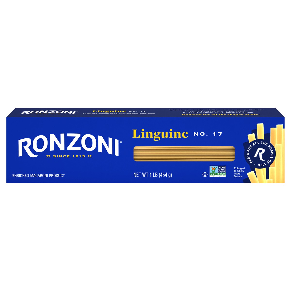 slide 1 of 9, Ronzoni Linguine, 16 oz, Non-GMO Long Pasta for a Variety of Dishes, 16 oz