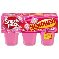 Snack Pack Starburst Strawberry Juicy Gels 6 Pack 6 - 3.25 oz Cups