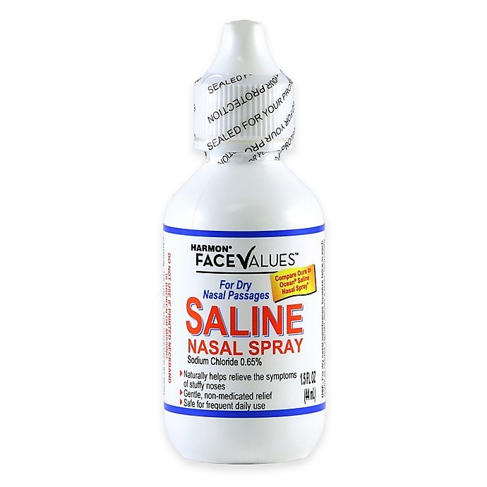 slide 1 of 1, Harmon Face Values Saline Nasal Spray, 1.5 oz