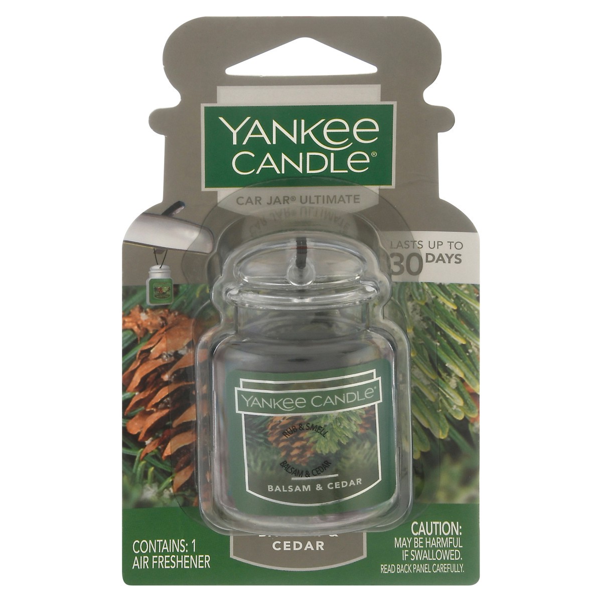 slide 1 of 9, Yankee Candle Balsam Cedar Car Jar Scent, 1 ct